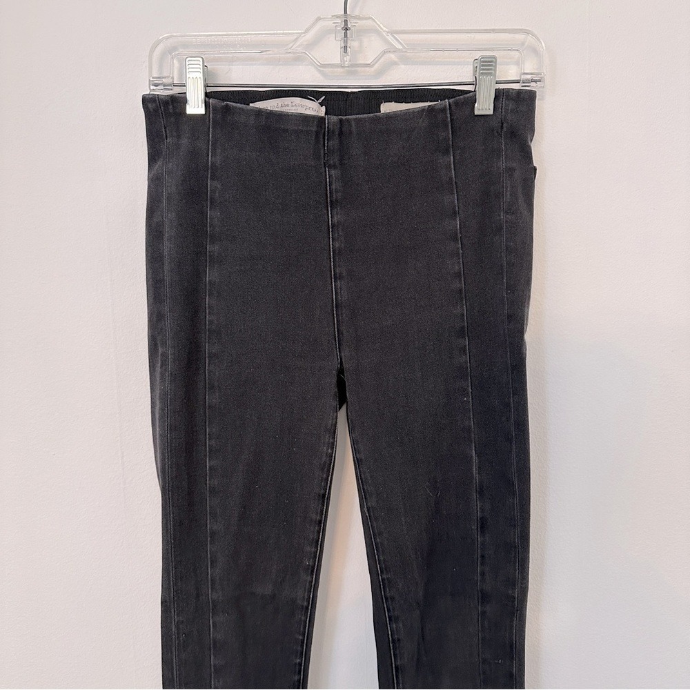 Pilcro and the Letterpress Anthropologie High Rise Denim Leggings Black Sz 27